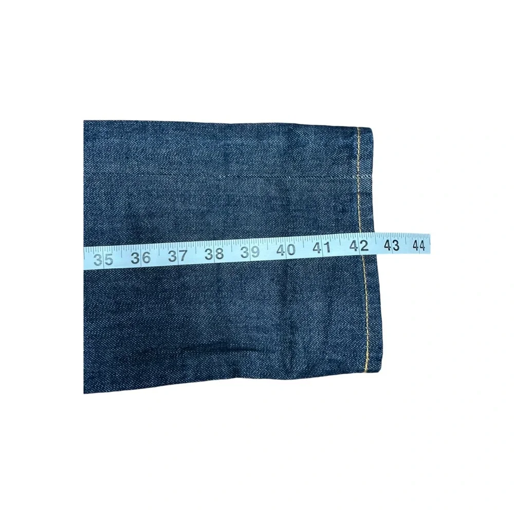 Levi's Skinny Jeans Mens 31x34 Dark Blue Good Selvedge Leather Patch Denim